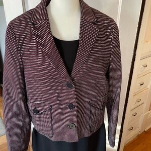 Adrianna Papell Black and White Polka Dot Blazer